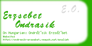 erzsebet ondrasik business card